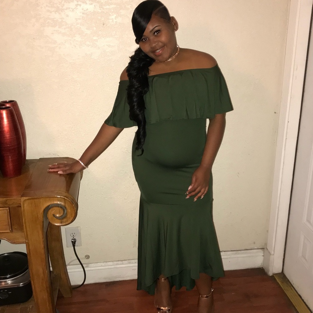 Olive Green Dress